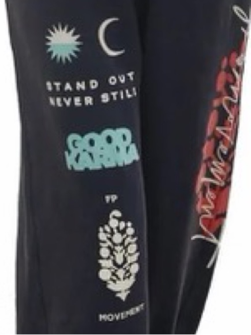 FP MOVEMENT ALL STAR GRAPHIC PRINT PANTS IN MIDNIGHT NAVY COMBO - Picture 10 of 10